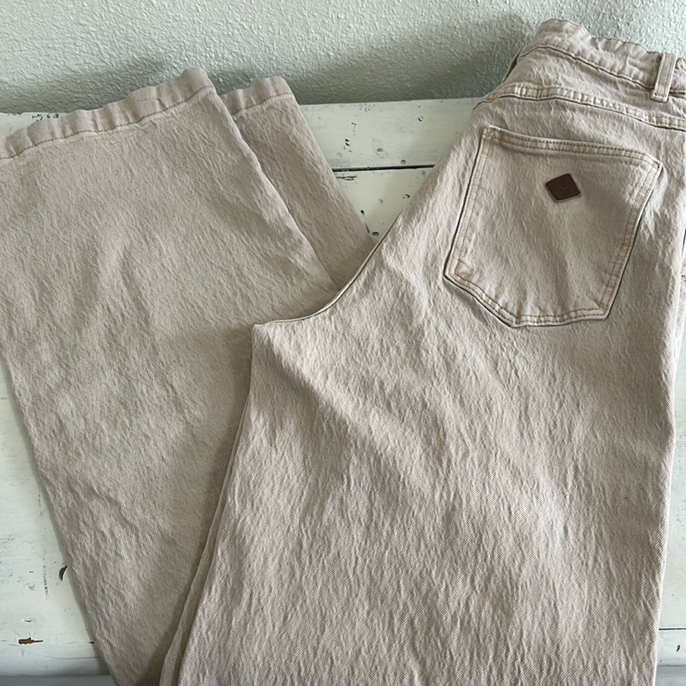 ABrand Tan Jeans High Waisted “94” Wide Leg